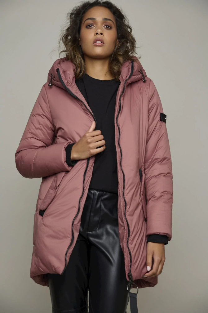 Dámský zimní kabát  RINO & PELLE Nadil růžový