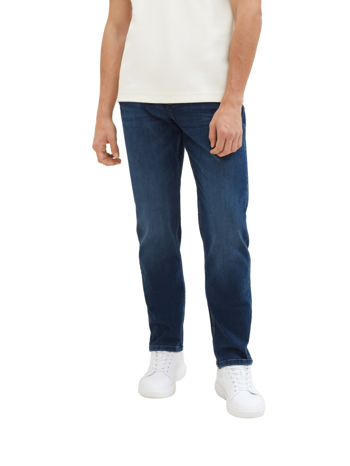 Pánské džíny TOM TAILOR Comfort Straight Tmevě modré - seprané