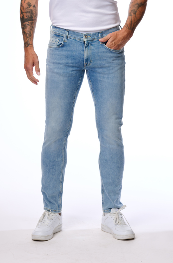 Pánské džíny MUSTANG Oregon Slim světle modré-seprané