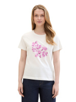 Dámské tričko k.r. TOM TAILOR bílo-růžové
