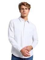 Pánská košile  LEE Patch dlouhý rukáv Shirt bílá