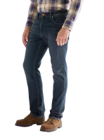 Pánské džíny WRANGLER Greensboro tmavě modré-seprané