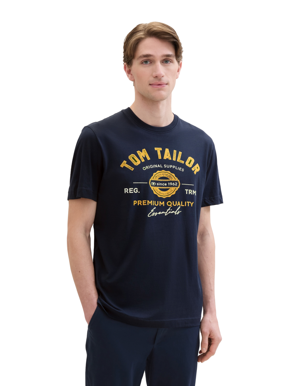 Pánské tričko k.r. TOM TAILOR modré-M