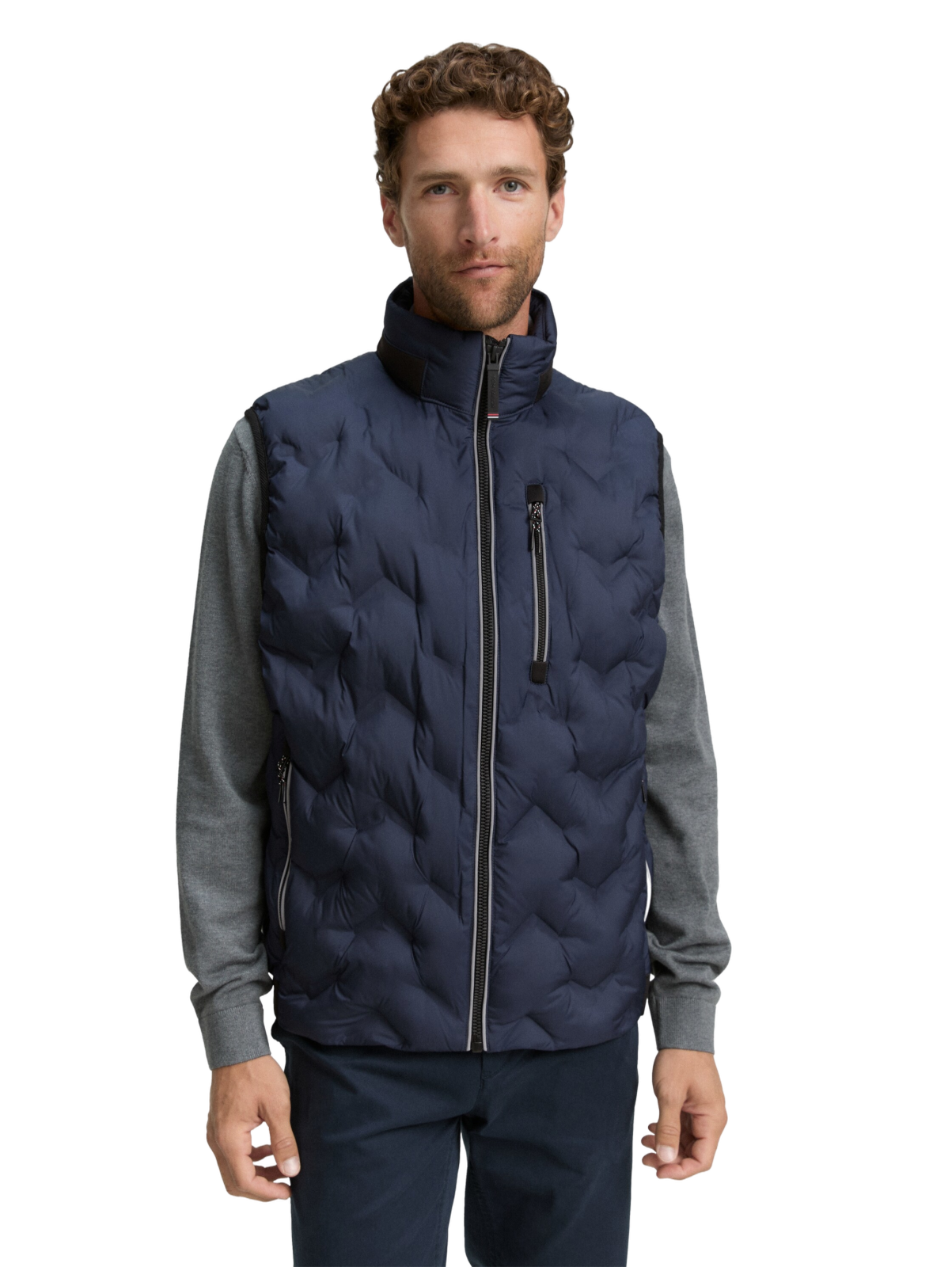 Pánská vesta TOM TAILOR modrá - 3XL