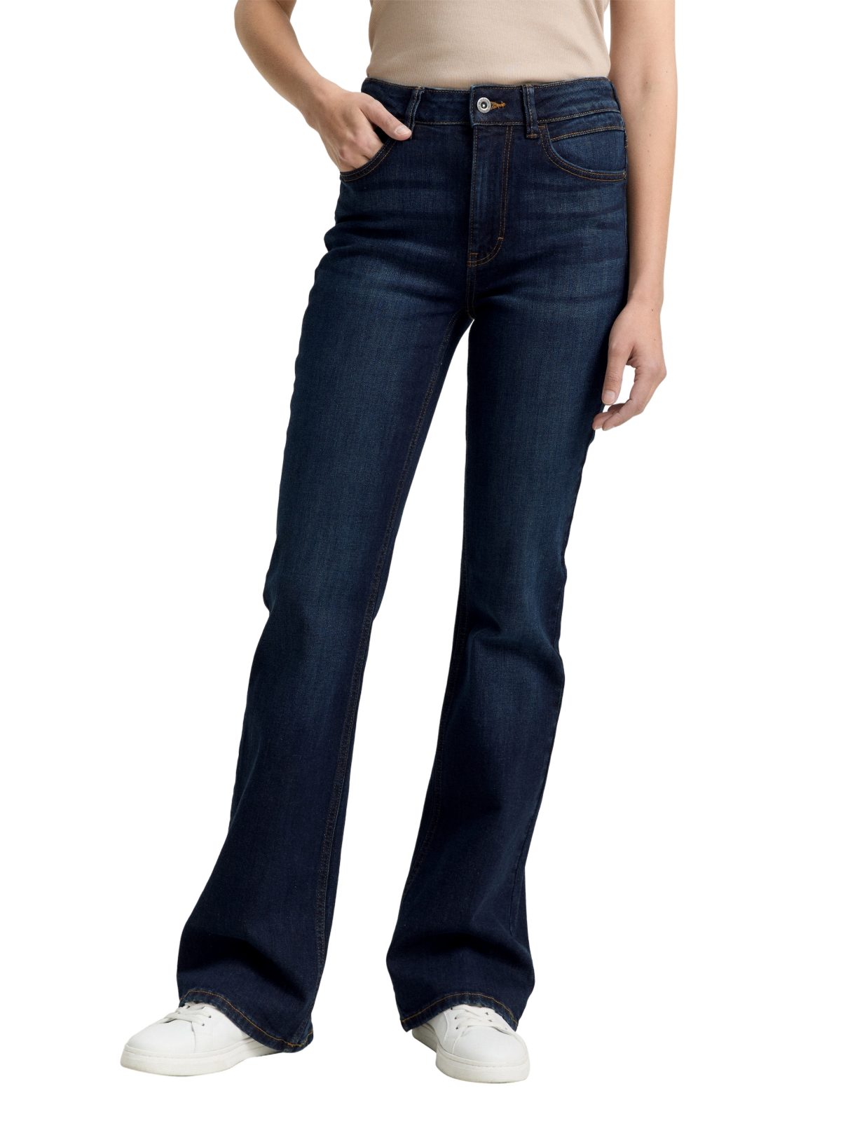 Dámské džíny TOM TAILOR TTStella Bootcut tmavě modré-seprané - 26/34