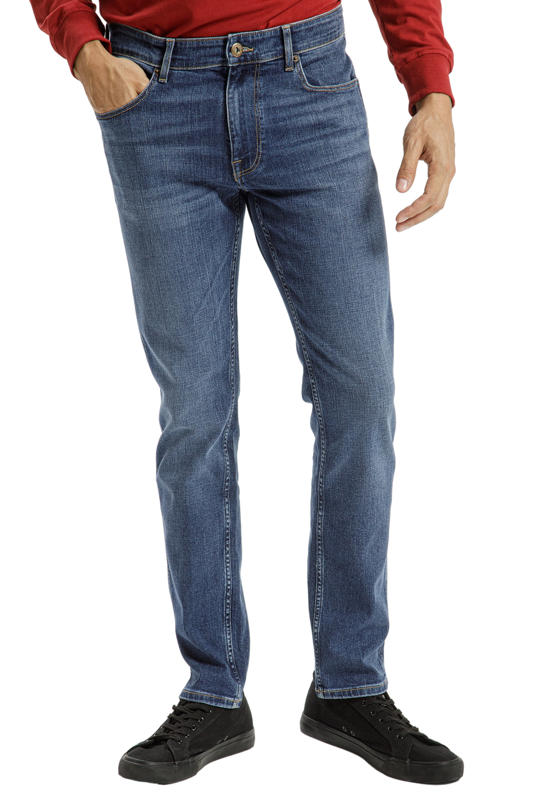 Pánské džíny CROSS JEANS Greg klasicky modré-seprané - 34/32
