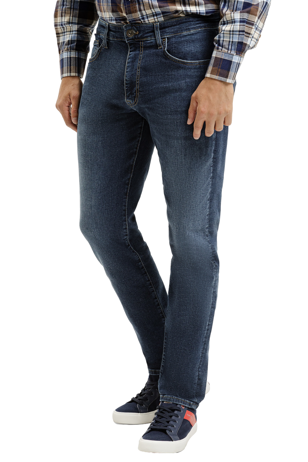 Pánské džíny CROSS JEANS Trammer klasicky modré-seprané- 33/32