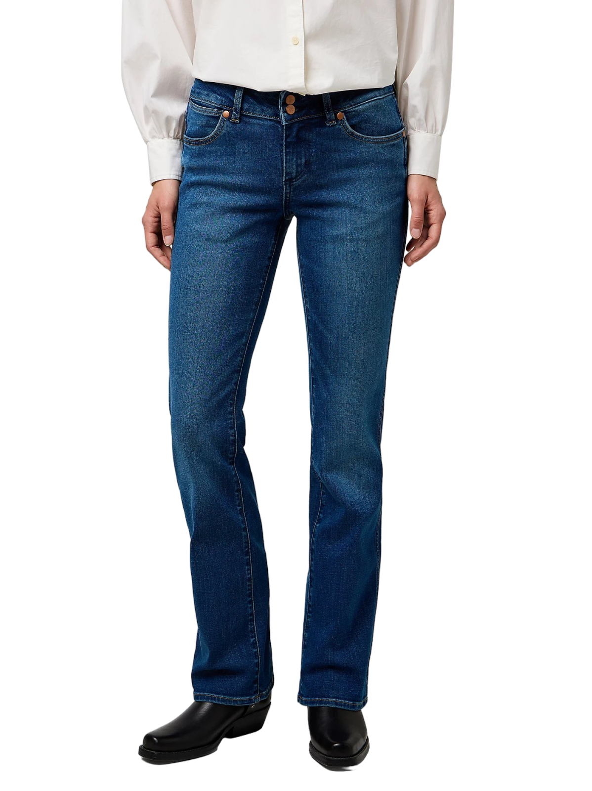 Dámské džíny WRANGLER  Low Rise tmavě modré-seprané - 25/32