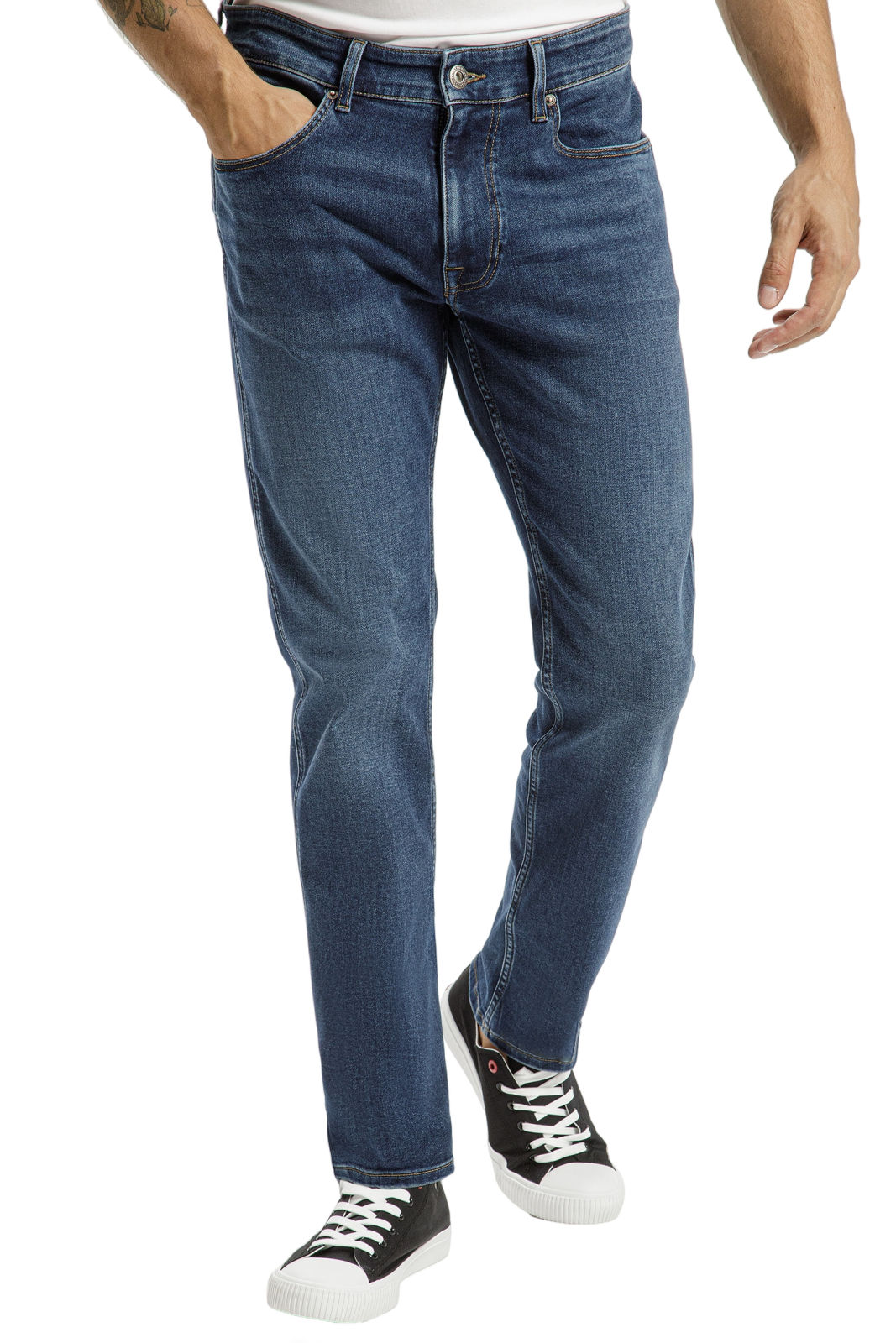 Pánské džíny CROSS JEANS Greg klasicky modré-seprané - 33/36