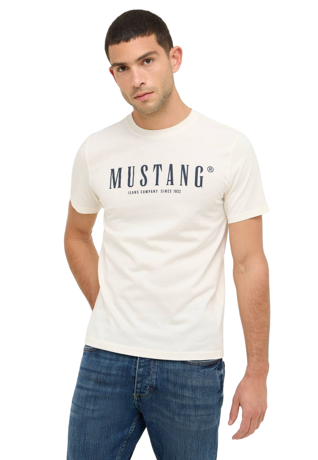 Pánské tričko k.r. MUSTANG bílé - M