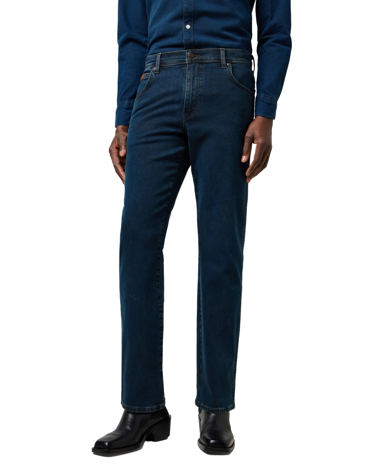 Pánské džíny WRANGLER Texas tmavě modré-seprané- 32/32