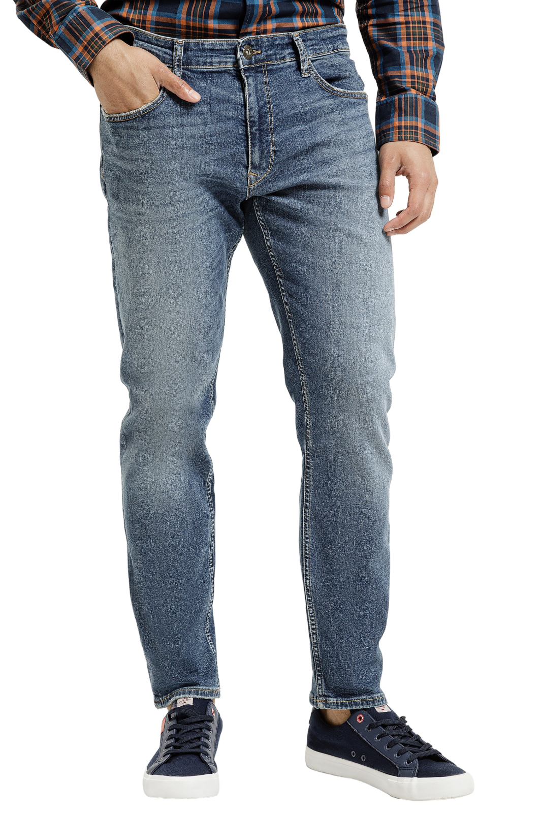 Pánské džíny CROSS JEANS Blake klasicky modré-seprané - 32/32