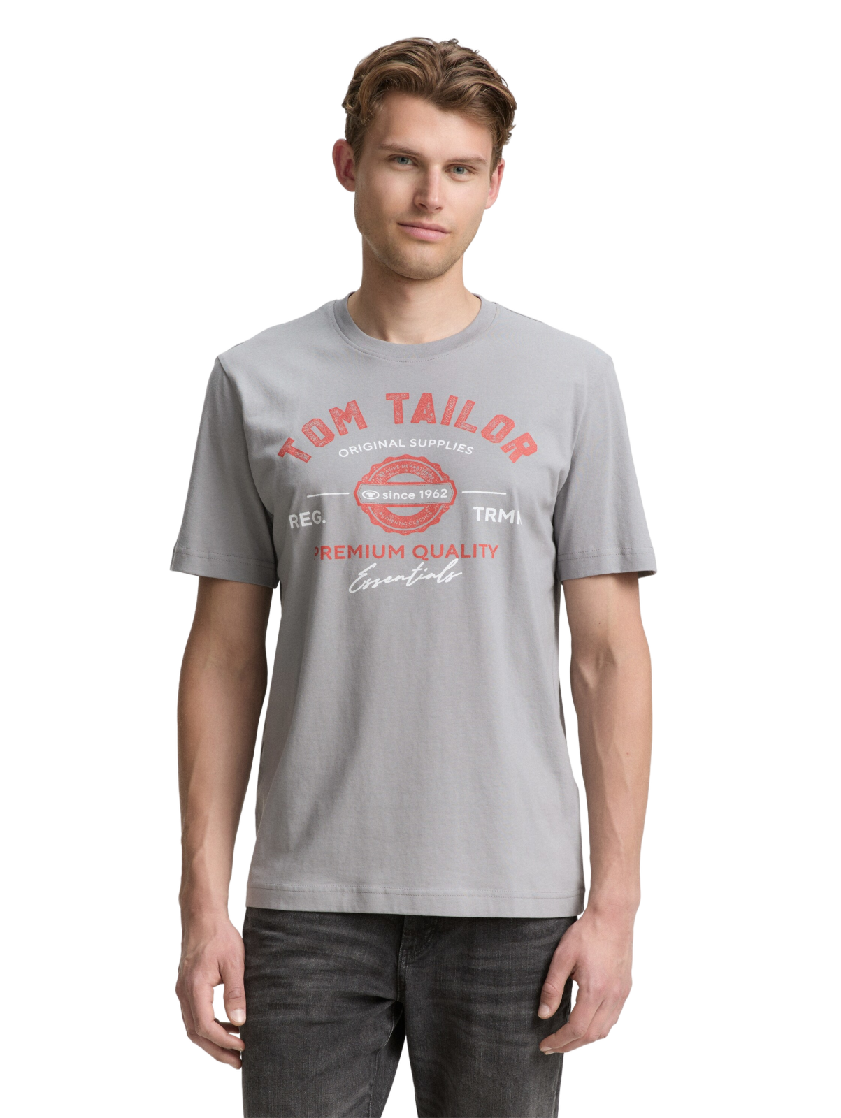 Pánské tričko k.r. TOM TAILOR šedé - M