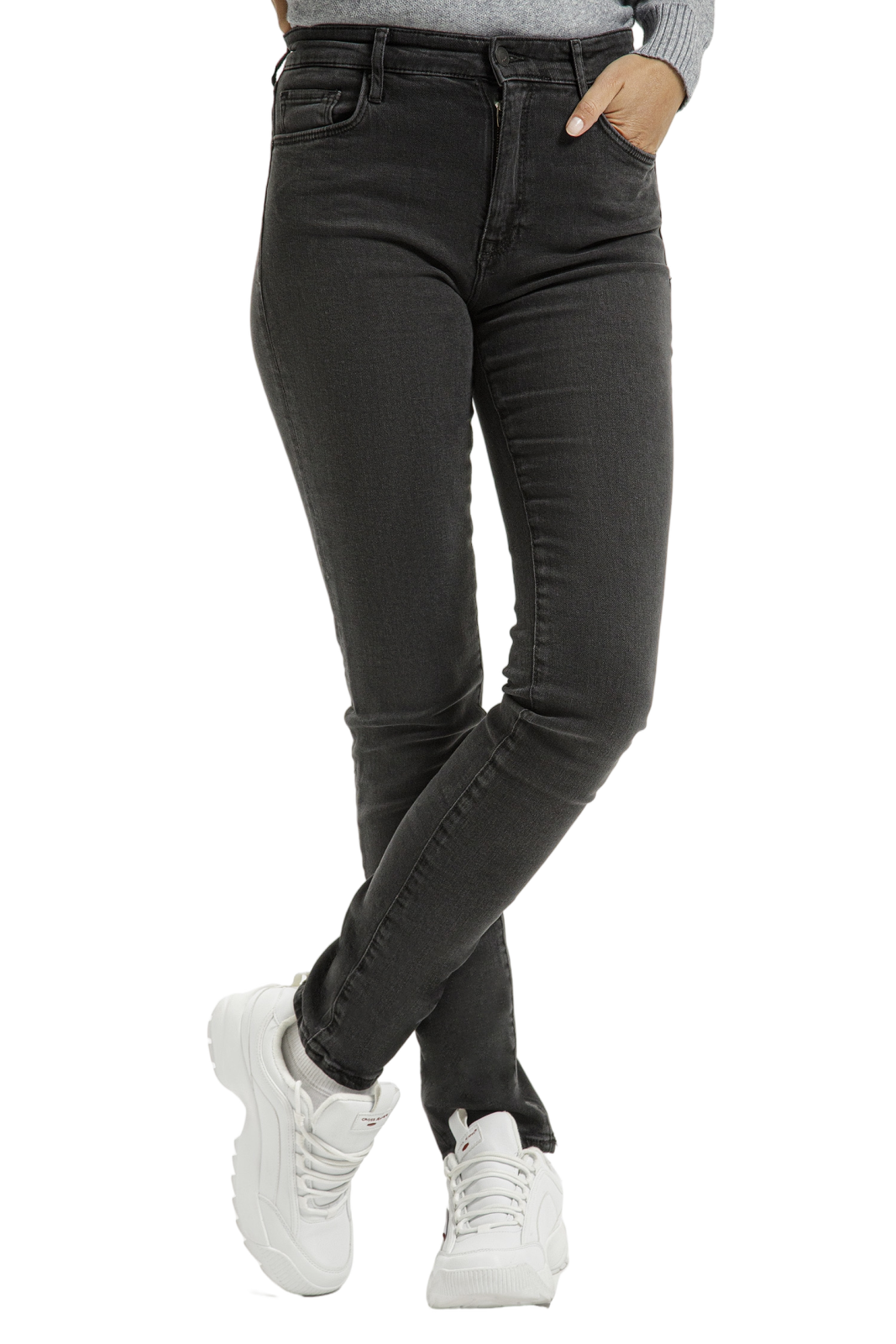 Dámské džíny CROSS JEANS Anya High šedé - 27/32