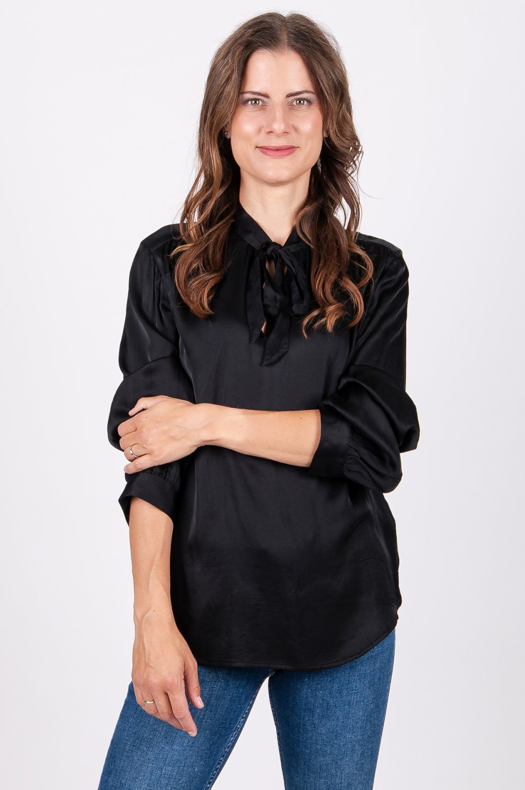 Dámská halenka TOM TAILOR s dlouhým rukávem černá - 36
