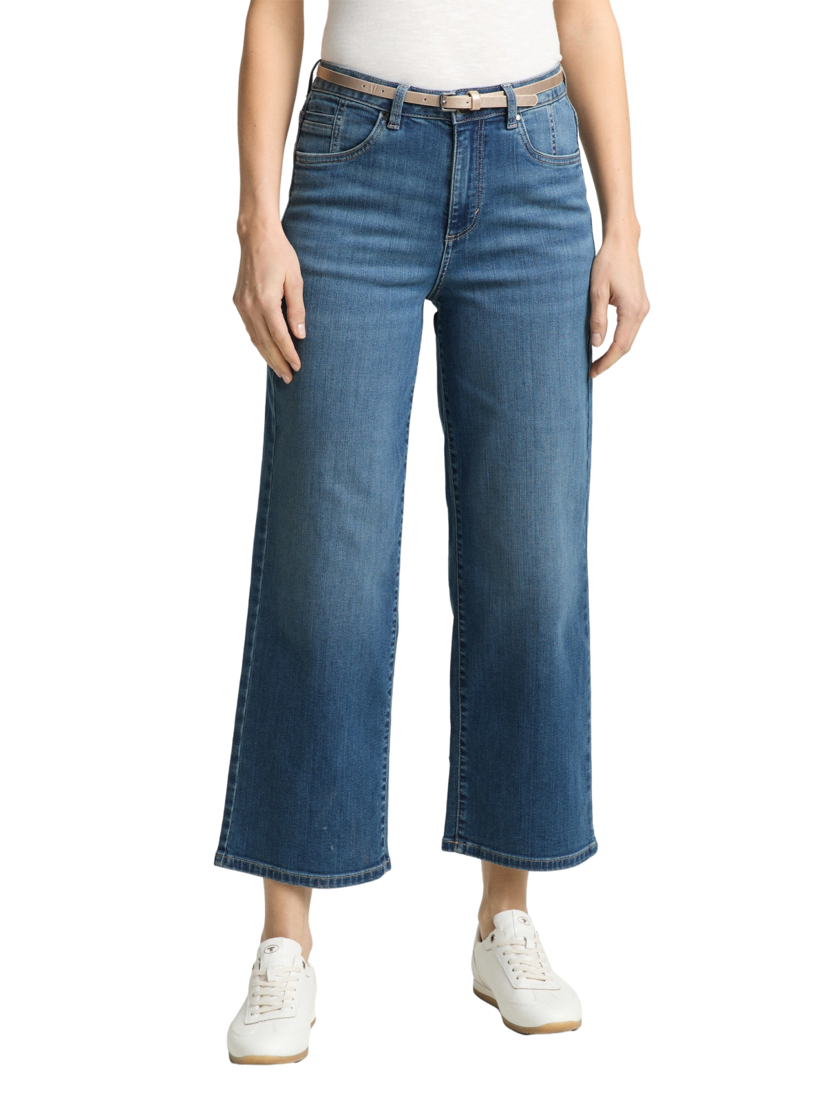 Dámské džíny TOM TAILOR TTNelma culotte klasicky modré-seprané - 29/28