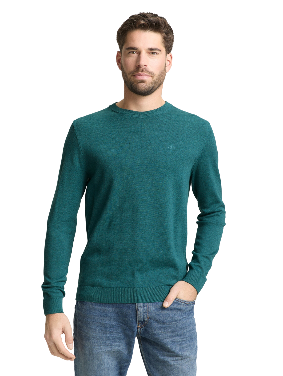 Pánský svetr TOM TAILOR zelený - XXL
