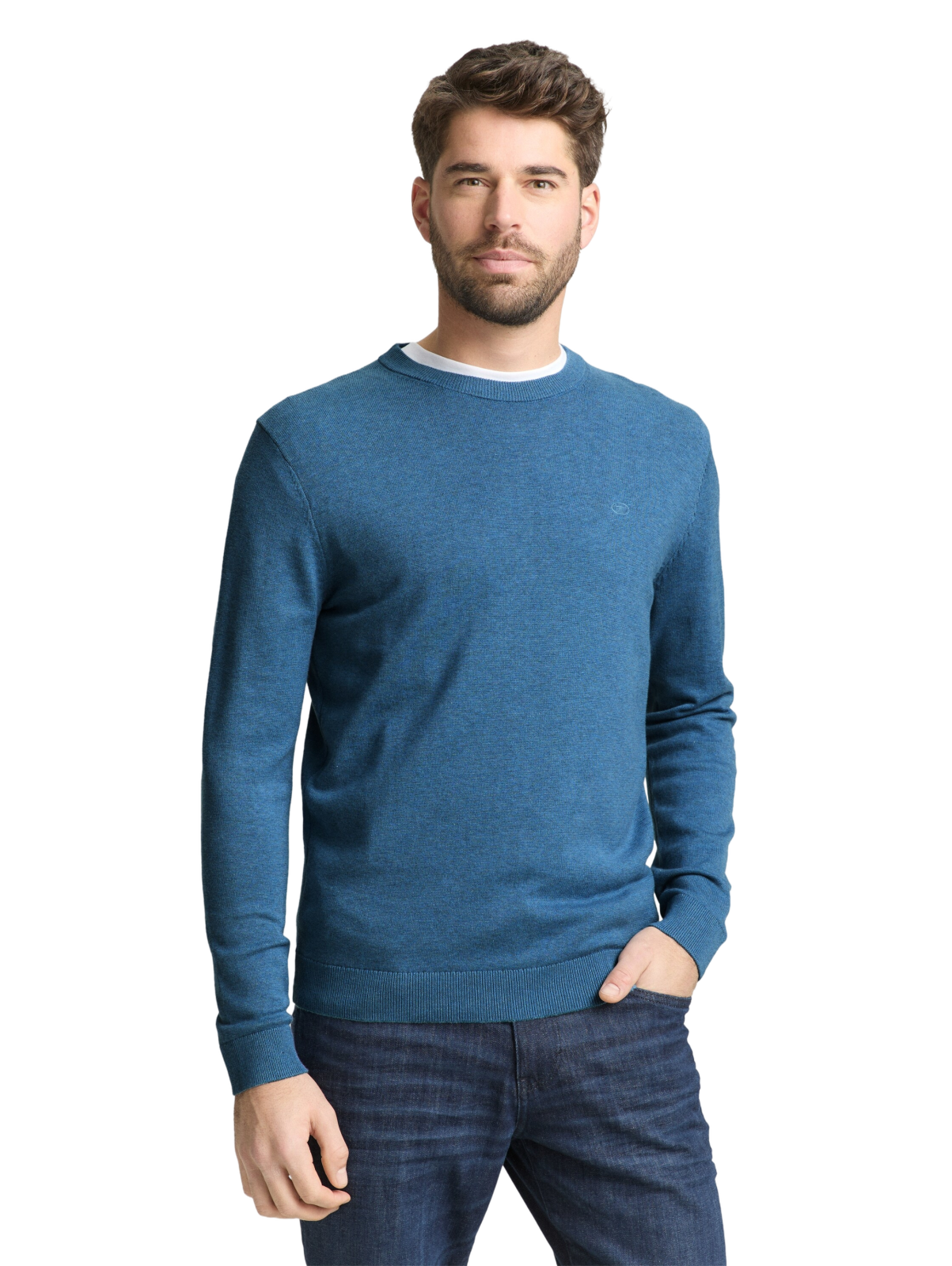 Pánský svetr TOM TAILOR modrý - XXL