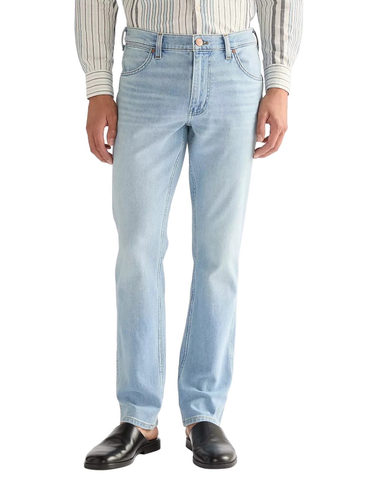 Pánské džíny WRANGLER Greensboro světle modré-seprané - 32/32