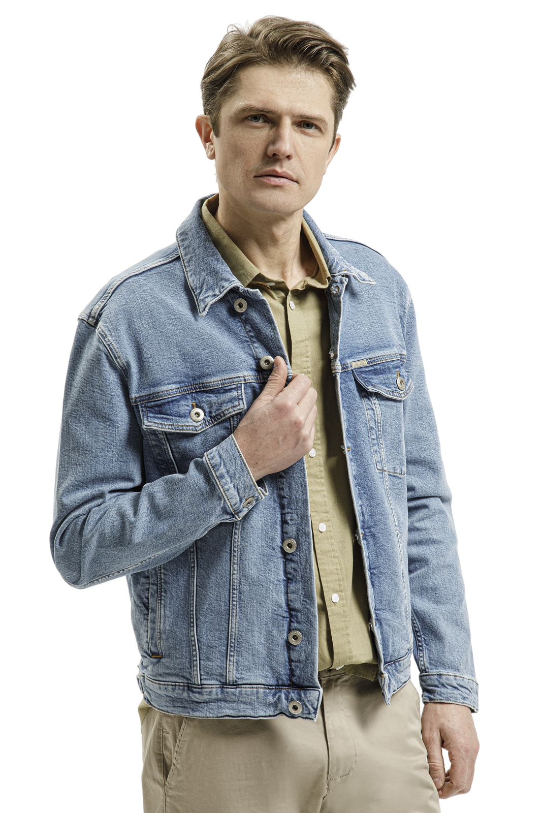 Pánská džínová bunda CROSS JEANS modrá - M