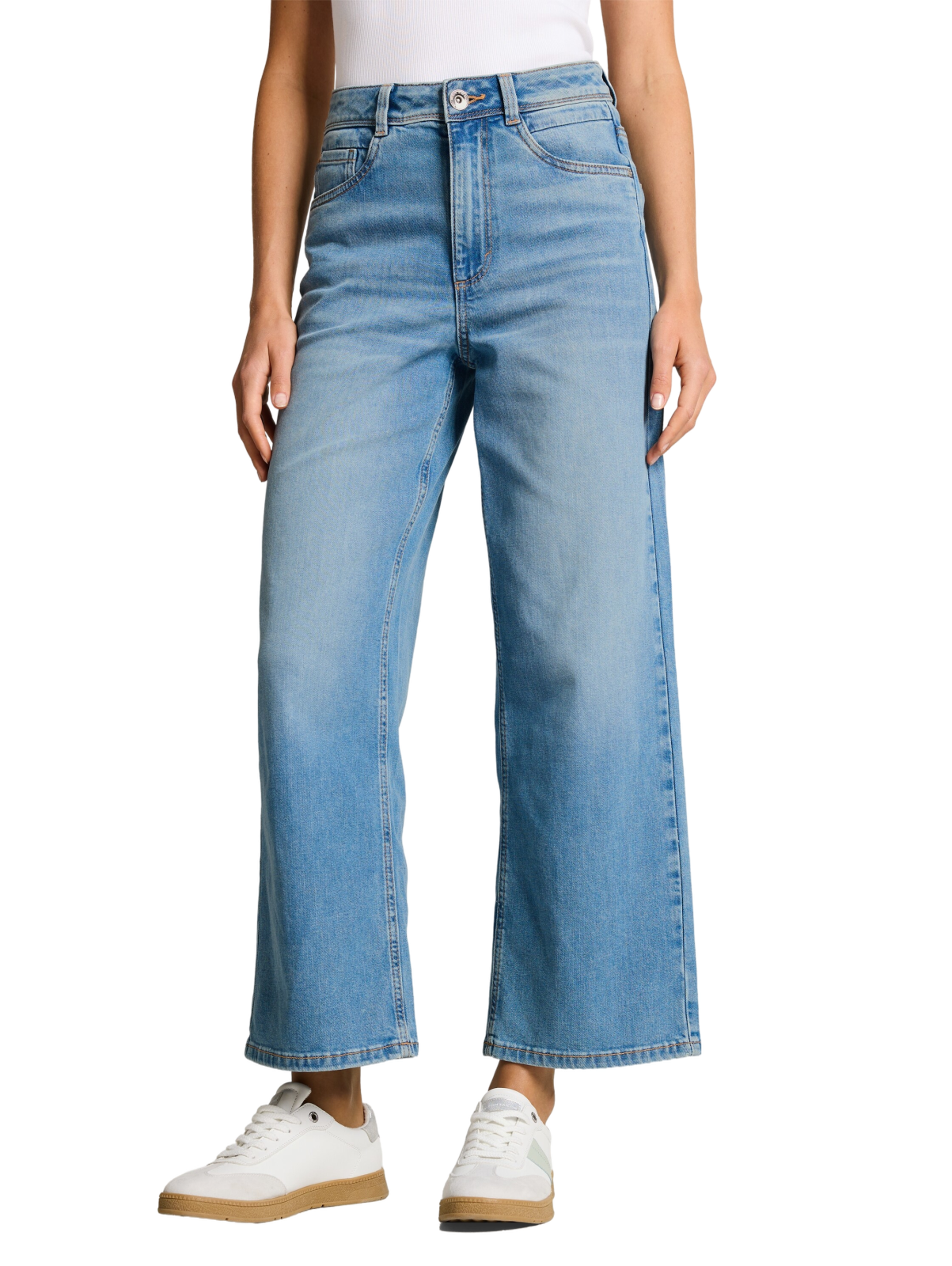 Dámské džíny TOM TAILOR TTNelma culotte světle modré-seprané - 28/28