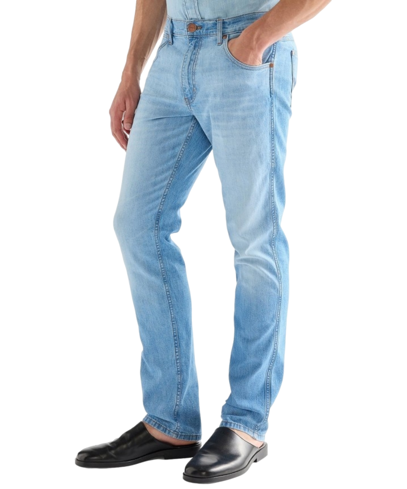 Pánské džíny WRANGLER Greensboro světle modré-seprané - 30/32