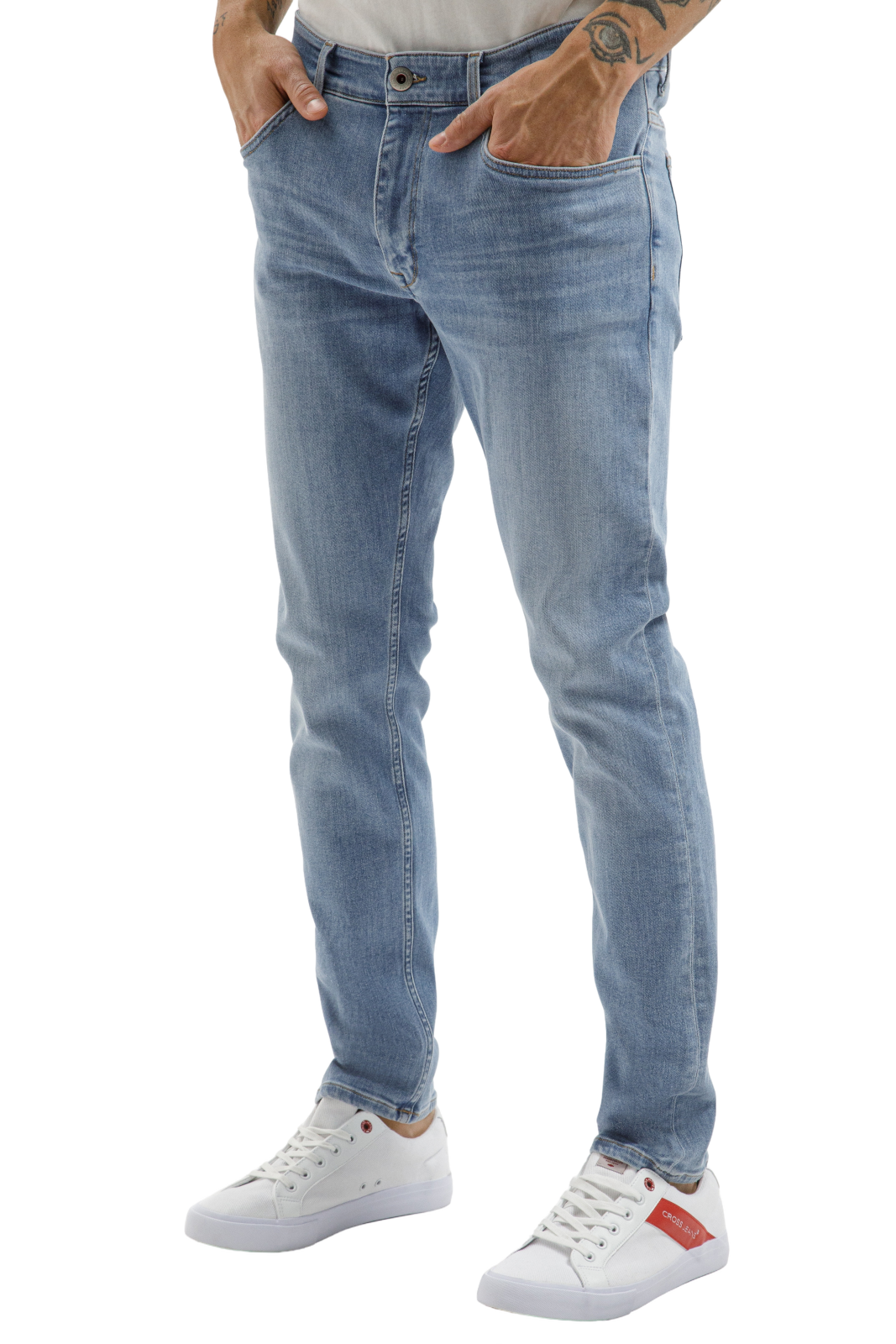 Pánské džíny CROSS JEANS Blake světle  modré-seprané - 30/30