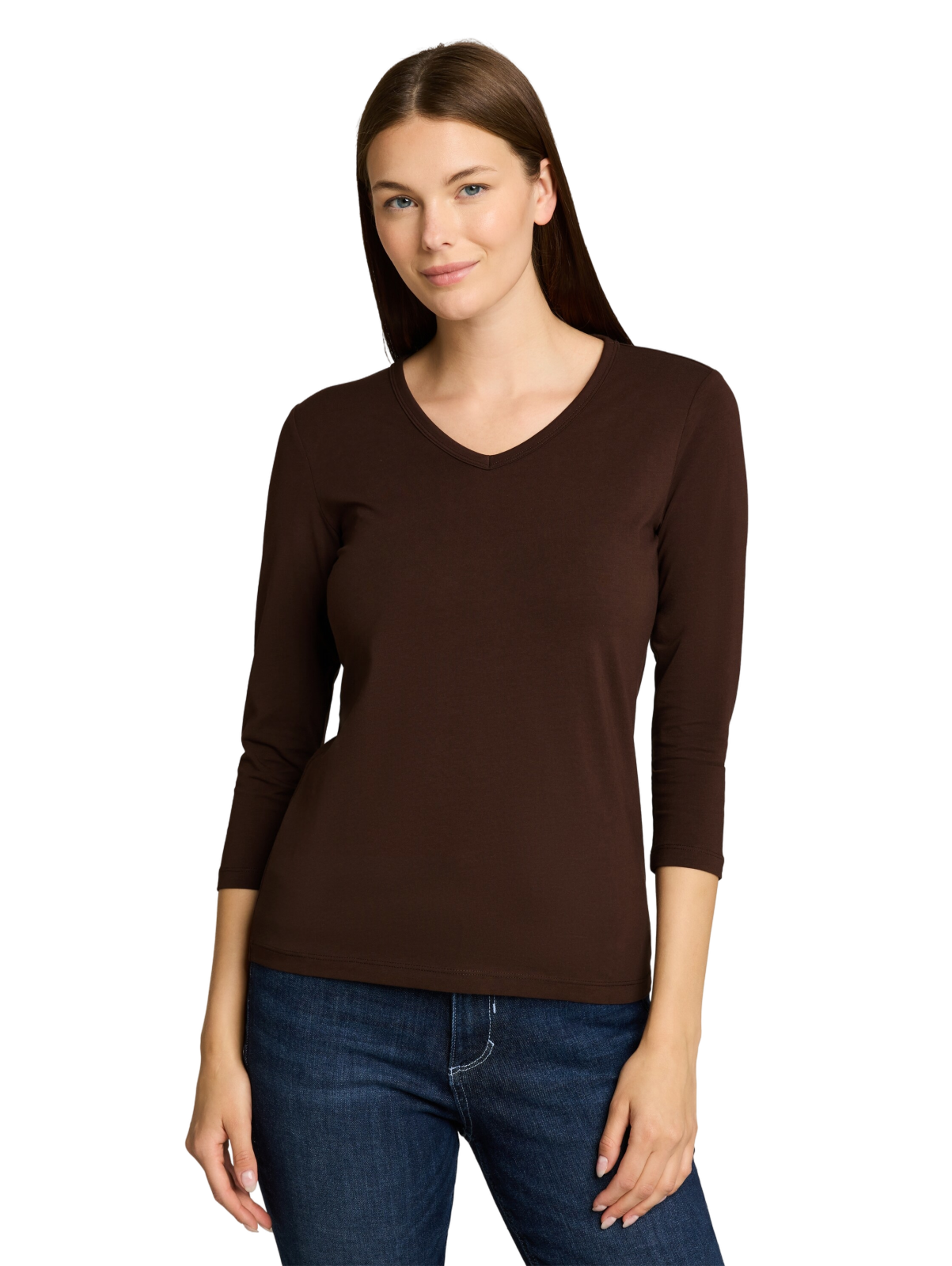 Dámské tričko TOM TAILOR hnědé - XL