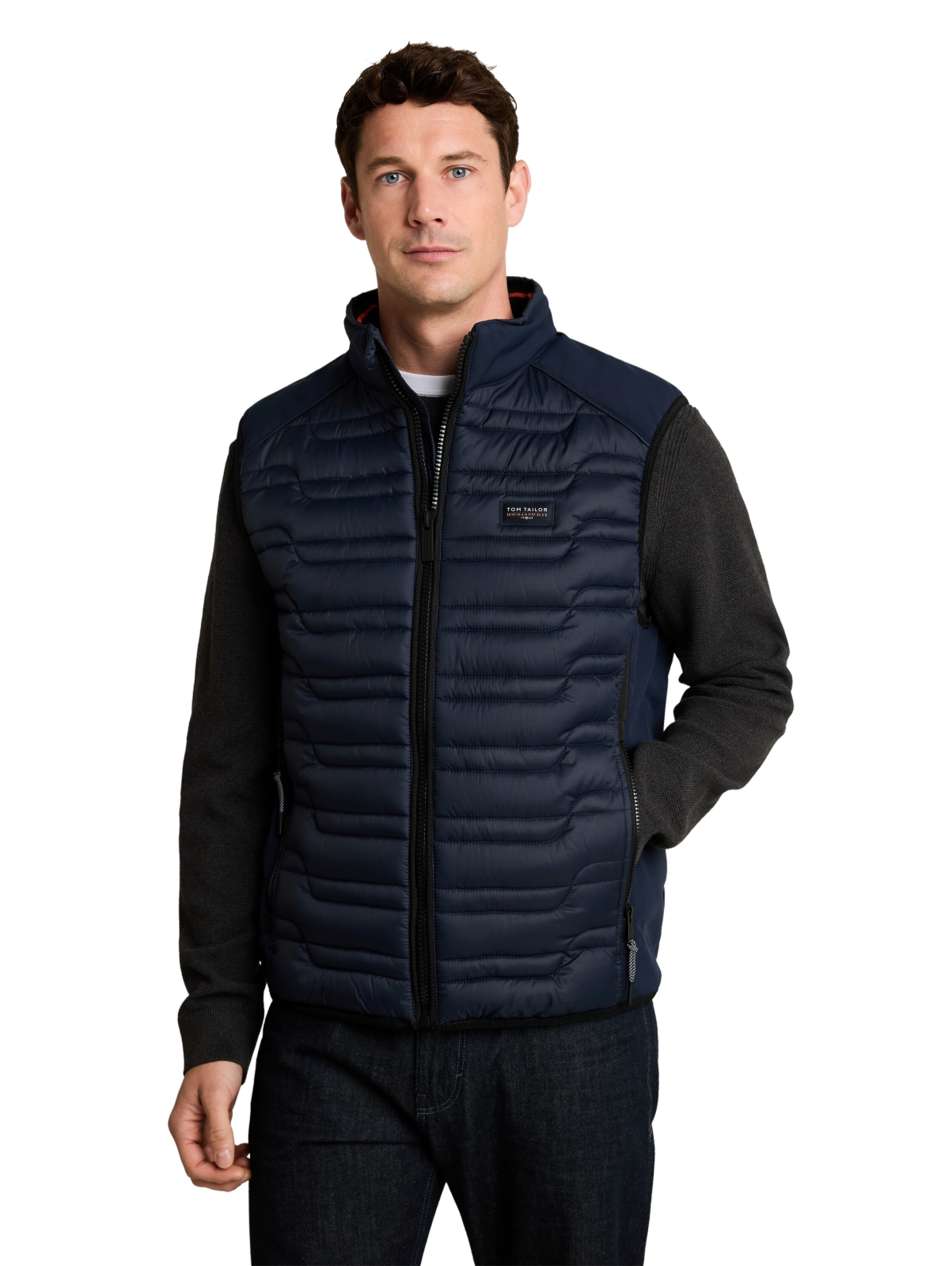 Pánská vesta TOM TAILOR modrá - 3XL