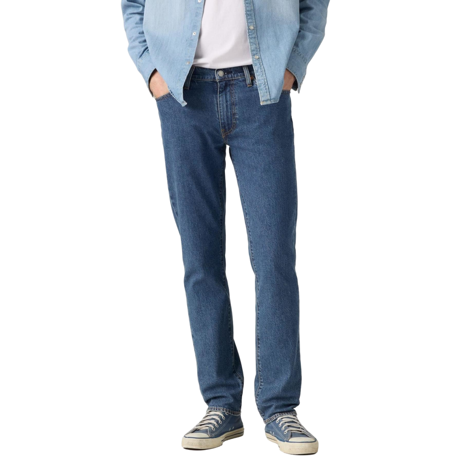 Pánské džíny LEVI'S 511 klasicky modré-seprané- 38/32