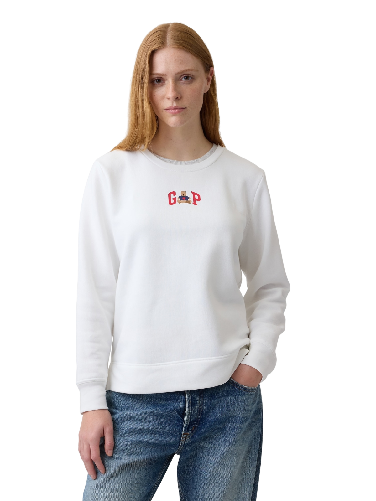 Dámská mikina GAP bílá - M