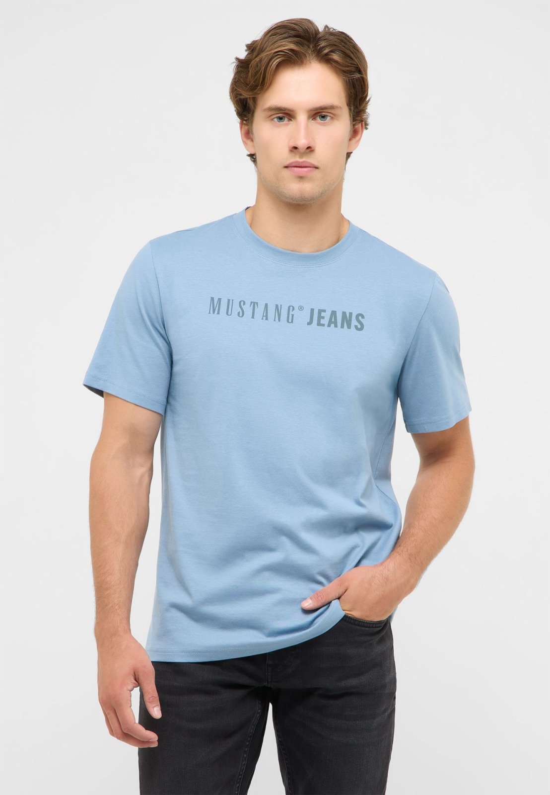 Pánské tričko MUSTANG modré - XXL