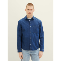 Pánská košile s dlouhým rukávem  Tom Tailor  modrá - XXL