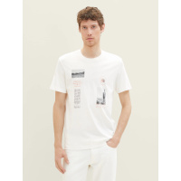 Pánské tričko  Tom Tailor  bílé - XL