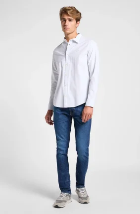 Pánská košile  LEE Patch dlouhý rukáv Shirt bílá