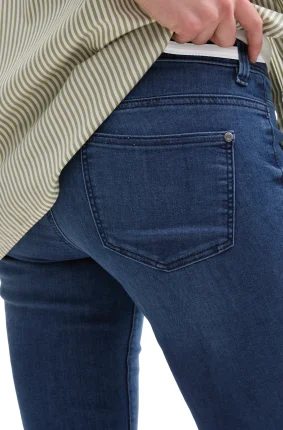 Dámské džíny TOM TAILOR Alexa Cropped slim fit tmavě modré-seprané - 26/26