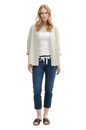 Dámské džíny TOM TAILOR Alexa Cropped slim fit tmavě modré-seprané - 26/26