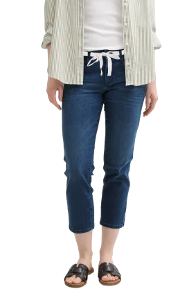 Dámské džíny TOM TAILOR Alexa Cropped slim fit tmavě modré-seprané - 26/26