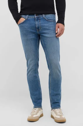 Pánské džíny MUSTANG Oregon Slim klasicky modré-seprané - 32/32