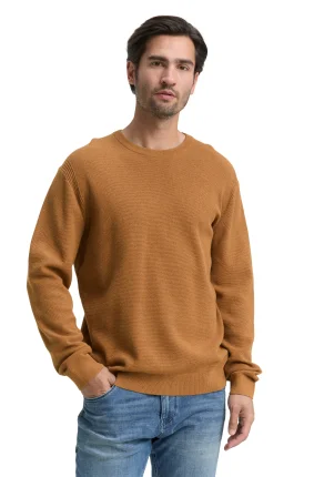 Pánský svetr TOM TAILOR hnědý - XXL