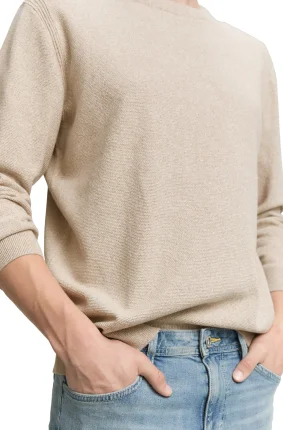 Pánský svetr TOM TAILOR béžový - XL