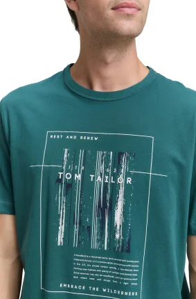 Pánské tričko TOM TAILOR zelené - 3XL