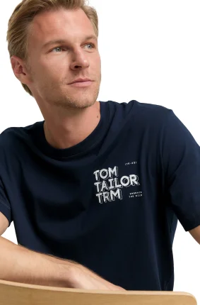 Pánské tričko TOM TAILOR modré - XXL