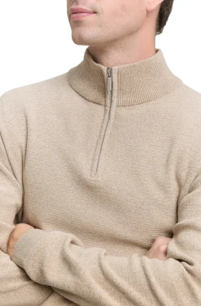 Pánský svetr TOM TAILOR béžový - XL