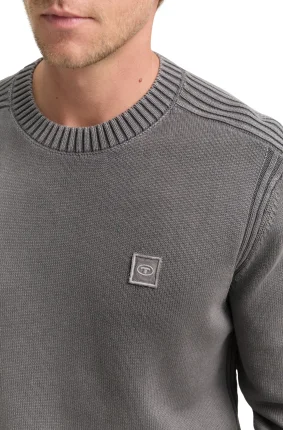Pánský svetr TOM TAILOR šedý - XL