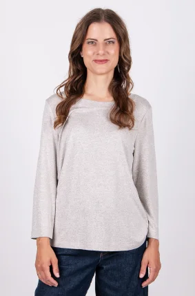 Dámské tričko TOM TAILOR s 3/4 rukávem béžové - XL