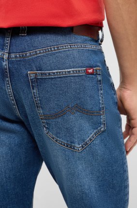 Pánské džíny MUSTANG Oregon Slim klasicky modré-seprané - 32/34
