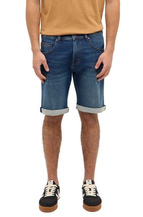 Pánské džínové kraťasy MUSTANG Chicago Shorts Z klasicky modré-seprané