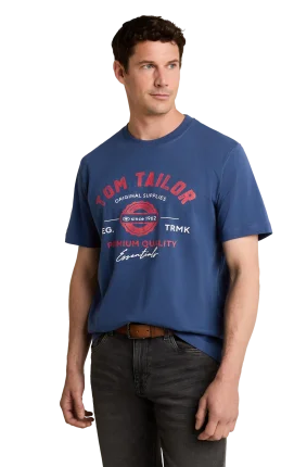 Pánské tričko TOM TAILOR modré - L
