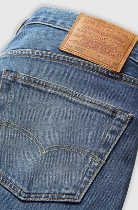 Pánské džíny LEVI'S 501 klasicky modré-seprané